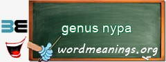 WordMeaning blackboard for genus nypa